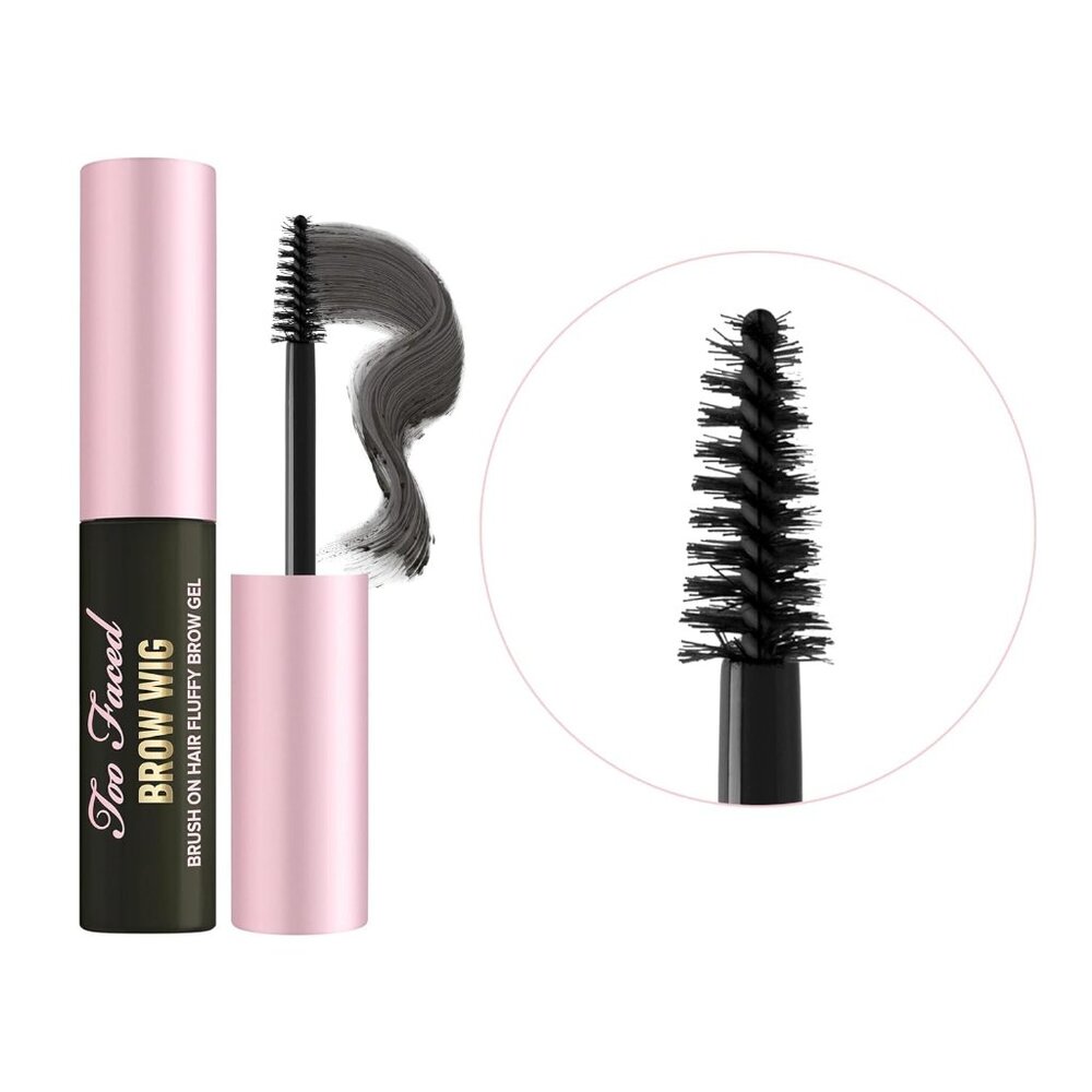 New Original Too Faced Brow Wig Brush-On Hair Fluffy Brow Gel SOFT BLACK Eyebrow